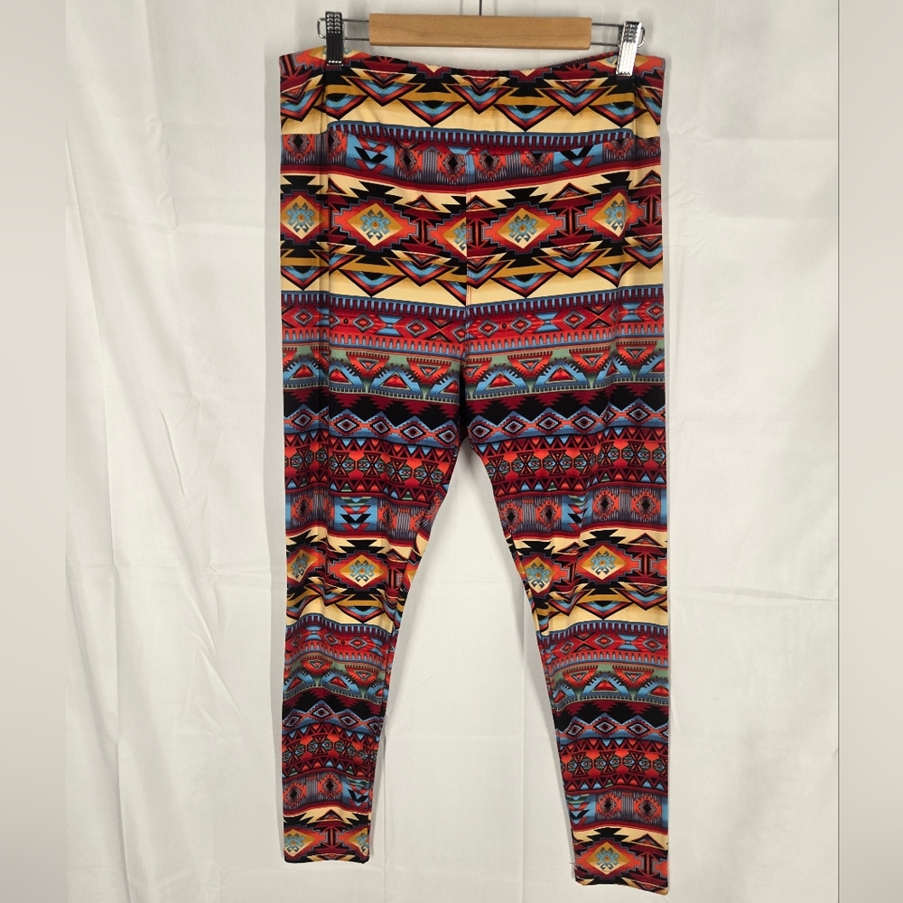 #133- LuLaRoe Multicolor Tribal Pattern Leggings